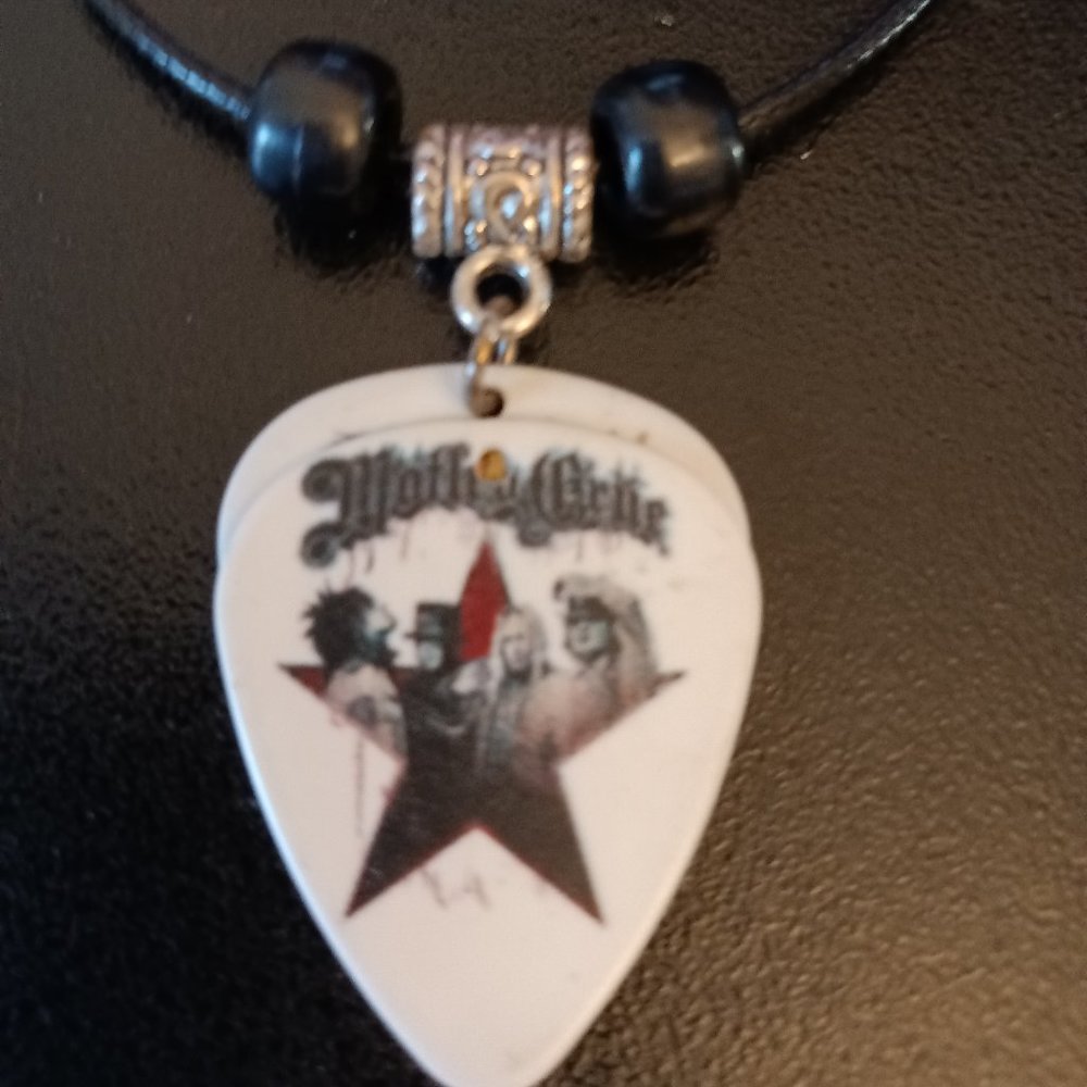 MOTLEY CRUE GROUP GUITAR PICK NECKLACE